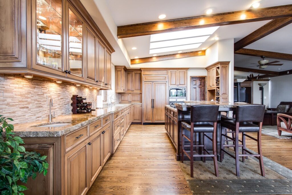 Crédence de cuisine en bois 