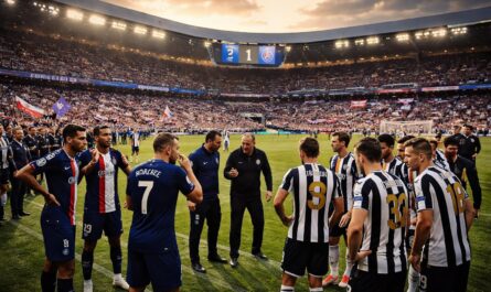 suivez le match en direct entre le psg et newcastle : paris égalise à la mi-temps dans un suspense haletant, restez connectés pour ne rien manquer de cette rencontre intense !