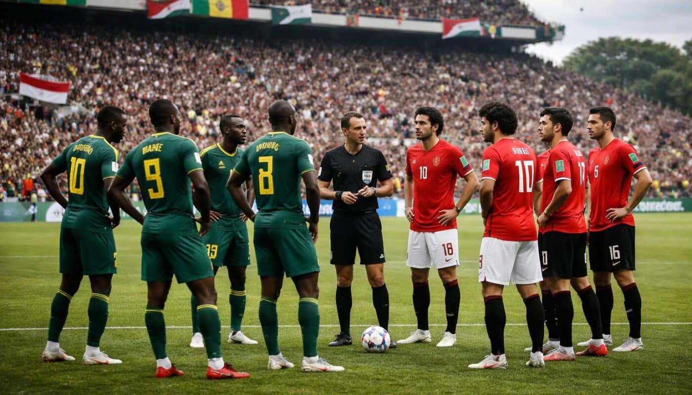 suivez en direct la demi-finale sénégal-égypte avec une première mi-temps intense et sans but dans un match très disputé et tactiquement verrouillé.