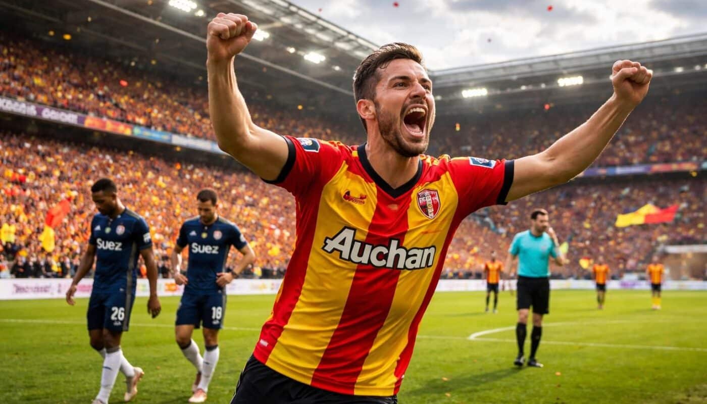 suivez en direct la victoire de lens contre le havre, avec lens qui prend la tête juste avant la mi-temps dans un match palpitant.