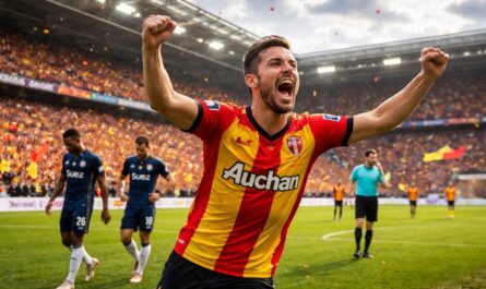 suivez en direct la victoire de lens contre le havre, avec lens qui prend la tête juste avant la mi-temps dans un match palpitant.