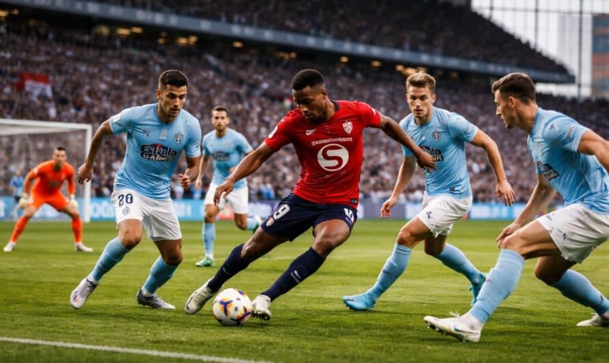 En direct : Celta Vigo-Lille, le LOSC en infériorité mais en supériorité numérique, à la quête de l&rsquo;égalisation