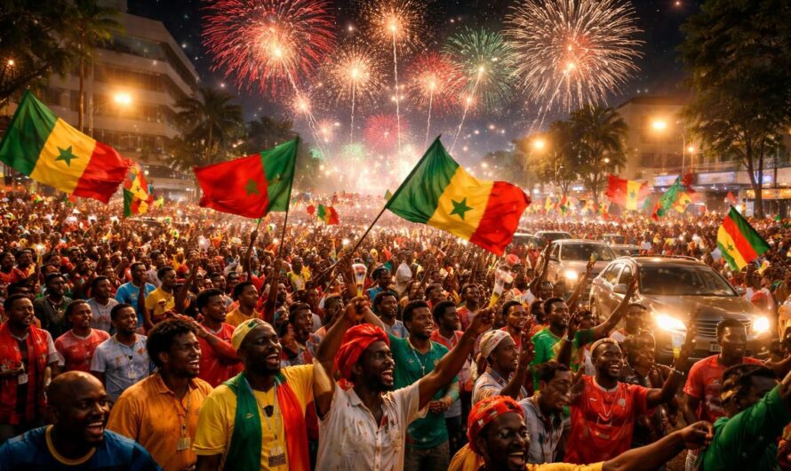 Sénégal-Maroc : À Dakar, une explosion de joie avec feux d&rsquo;artifice, klaxons et chants après la finale de la CAN 2025