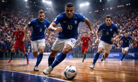 suivez en direct la demi-finale intense de l'euro de futsal entre la france et le portugal. les bleus, sous pression mais pleins d'espoir, combattent pour une place en finale dans un match haletant.
