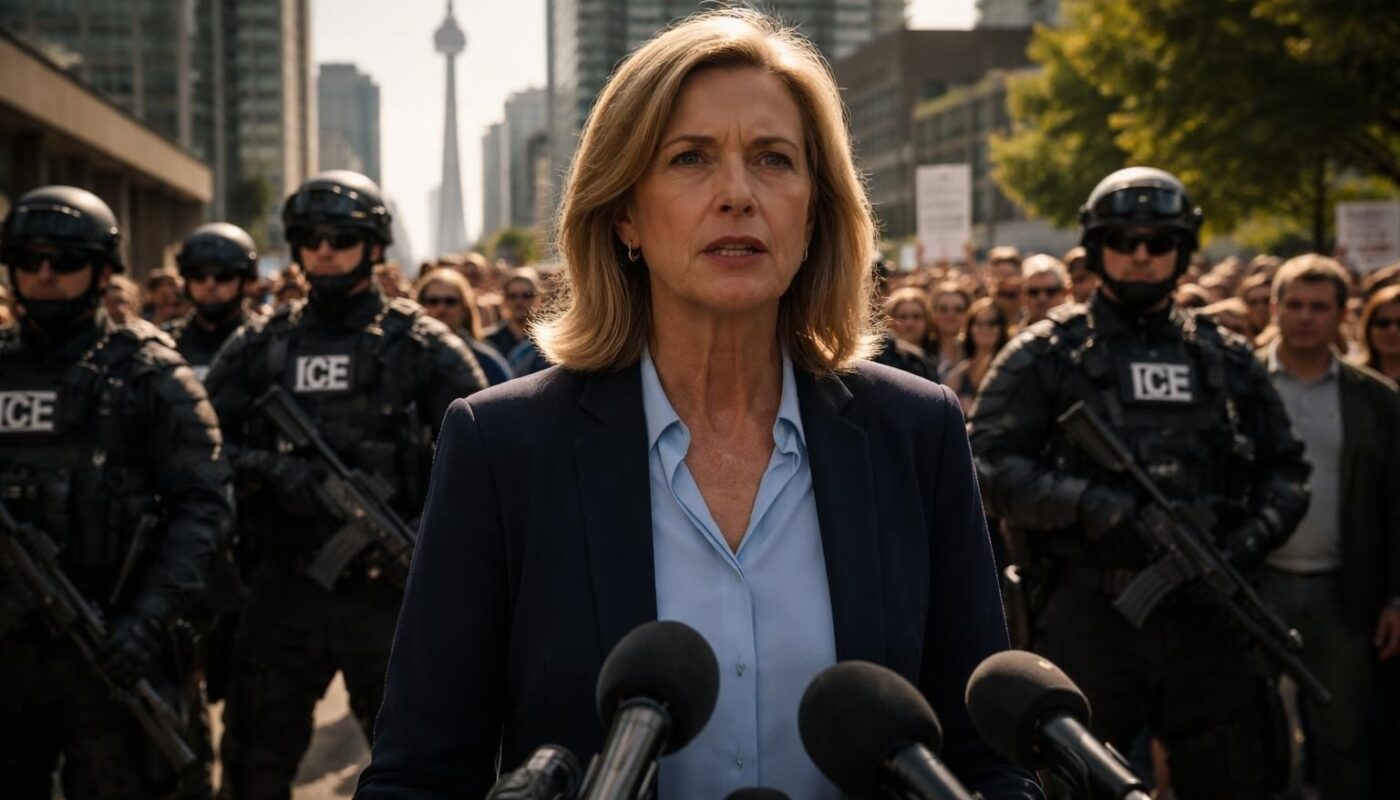 la maire de toronto s'exprime contre la présence de l'ice lors de la coupe du monde 2026, dénonçant un climat de peur et de chaos au lieu d'apporter sécurité et sérénité.