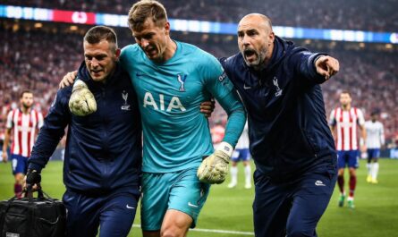 suivez en direct le match atlético-tottenham avec les spurs en difficulté et tudor obligé de remplacer son gardien dès la 15e minute. toute l'action et les réactions en temps réel.