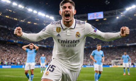 suivez en direct la performance exceptionnelle de valverde avec un triplé spectaculaire qui fait vibrer le real madrid face à manchester city.