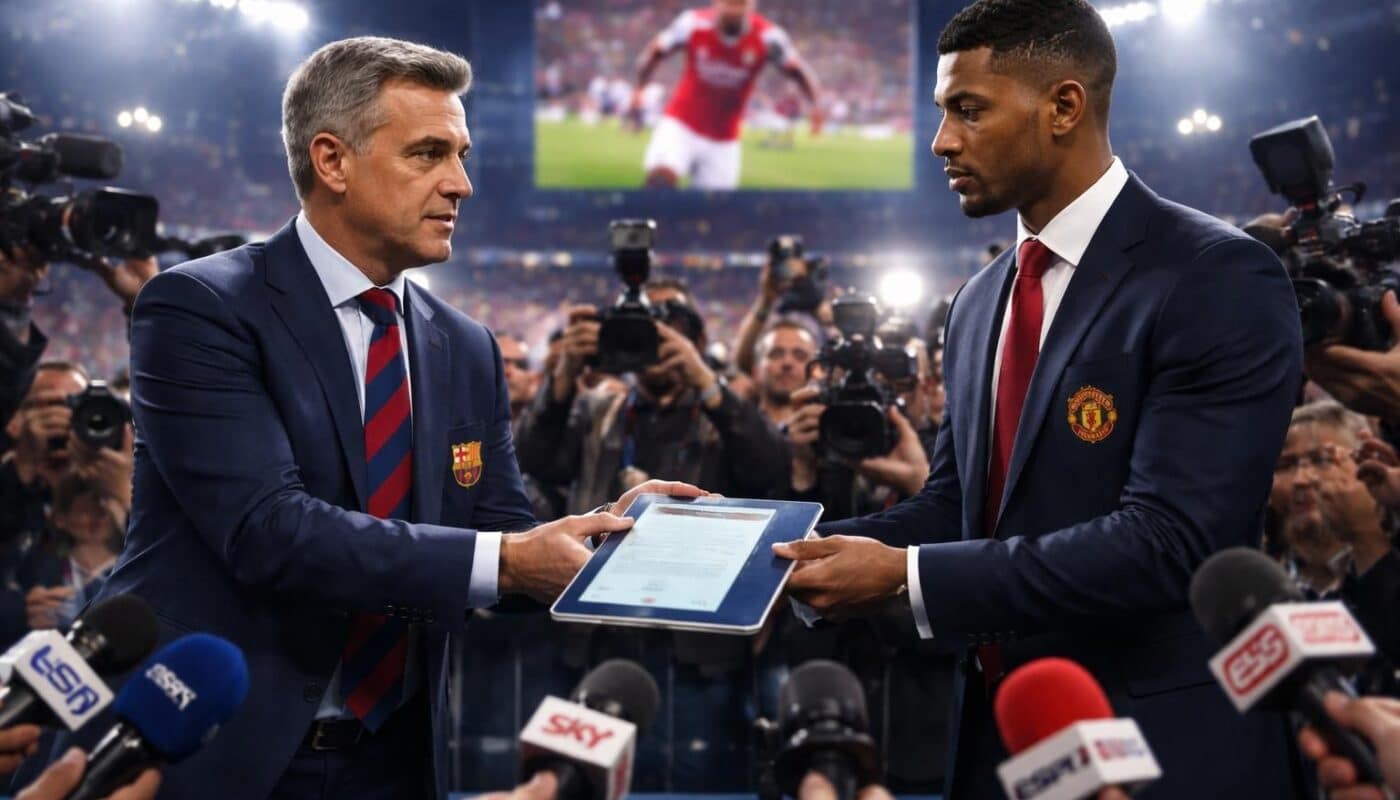 suivez en direct le mercato avec la dernière offre du fc barcelone à manchester united pour s'attacher les services de marcus rashford.