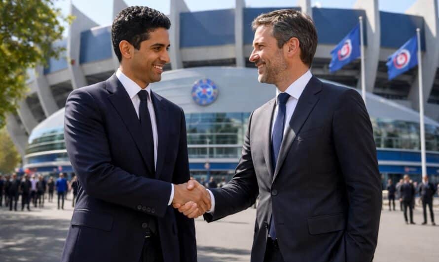 PSG : Nasser Al-Khelaïfi adresse ses félicitations à Emmanuel Grégoire, nouveau maire de Paris, et l’invite au Parc des Princes