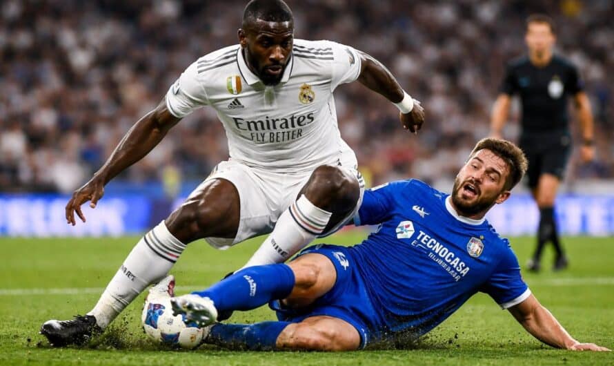 Real Madrid : la faute d&rsquo;Antonio Rudiger sur un joueur de Getafe restée sans sanction, une controverse inexpliquée