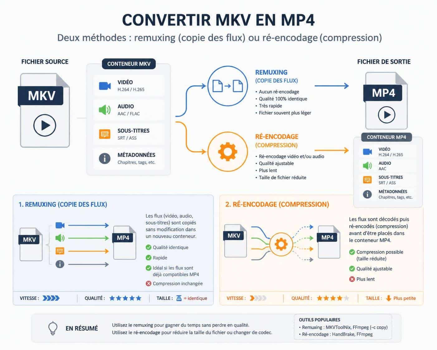 apprenez à convertir facilement un fichier mkv en mp4 tout en conservant une qualité vidéo optimale grâce à nos astuces simples et efficaces.