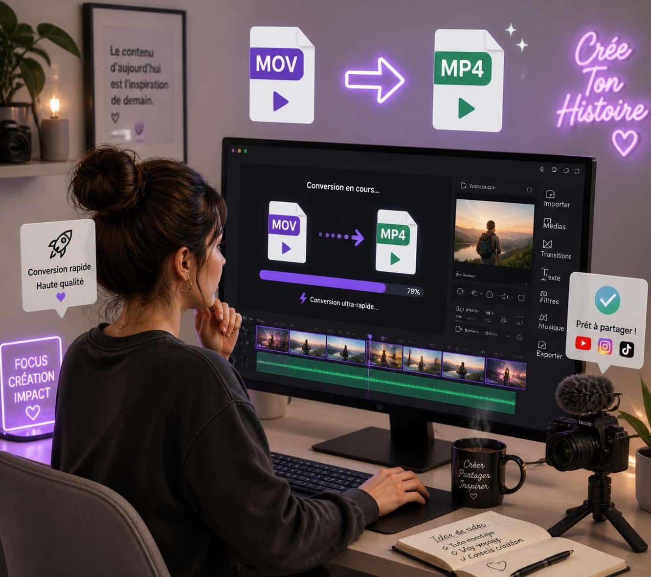 apprenez &agrave; convertir facilement un fichier mov en mp4 rapidement et sans perte de qualit&eacute; gr&acirc;ce &agrave; nos m&eacute;thodes simples et efficaces.