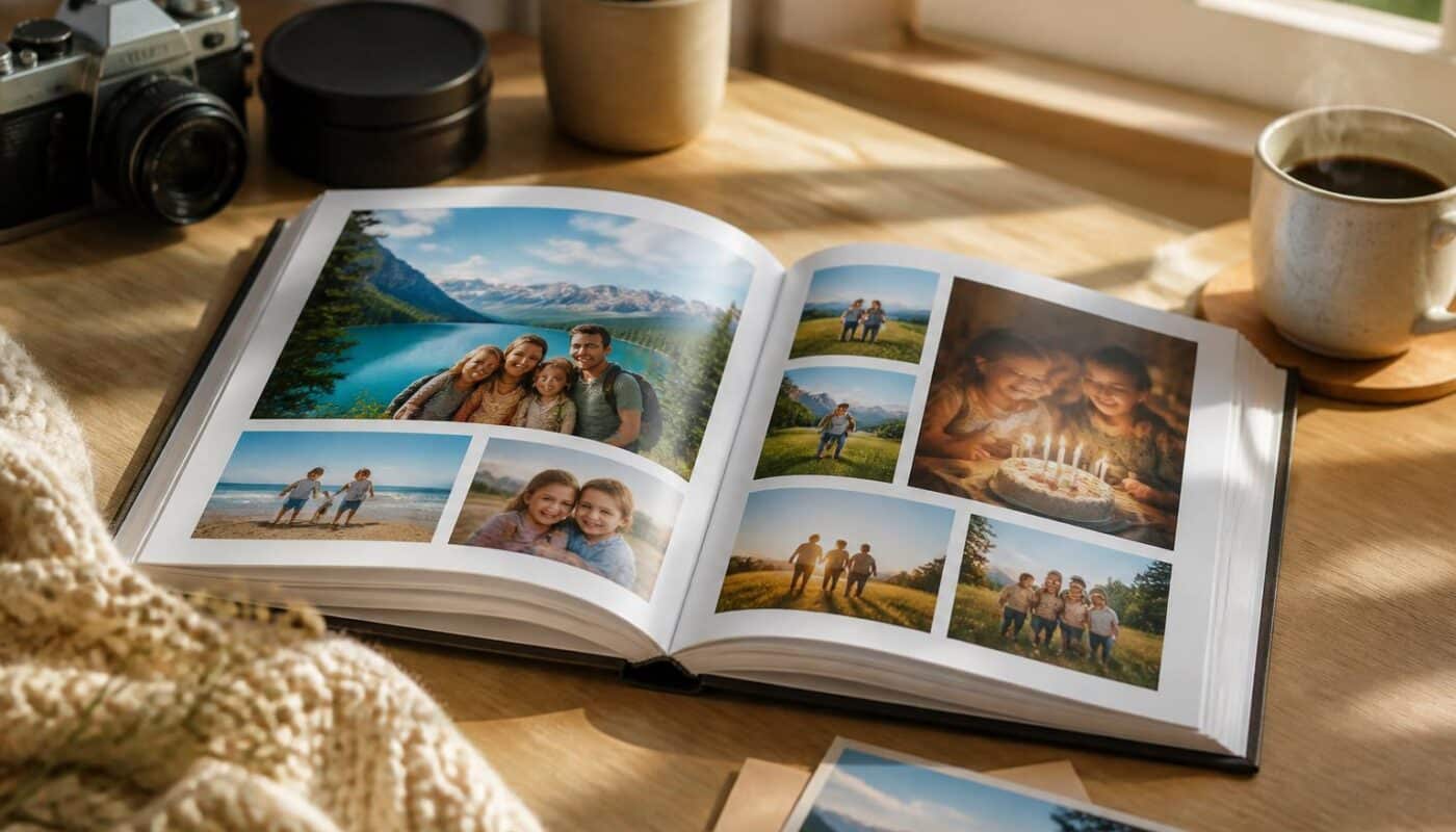 créez un livre photo pour immortaliser et conserver vos souvenirs précieux de manière élégante et personnalisée.