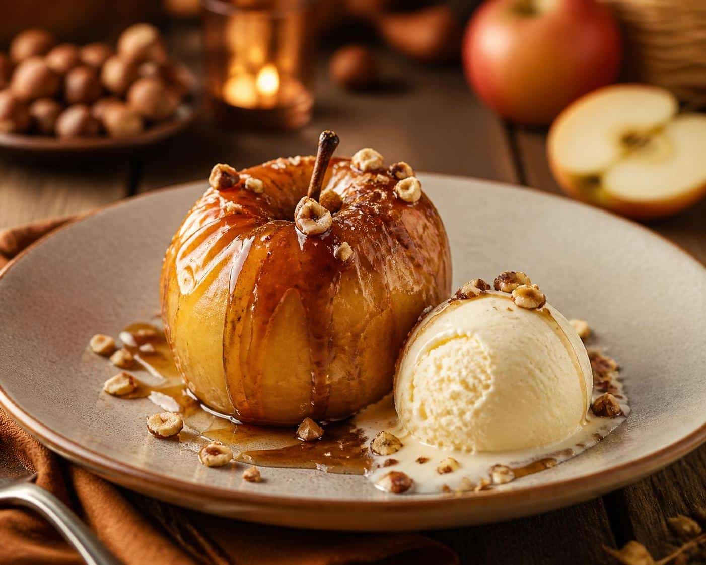 découvrez une recette facile et délicieuse de pomme au four, idéale pour impressionner vos invités en 2024 avec un dessert gourmand et réconfortant.