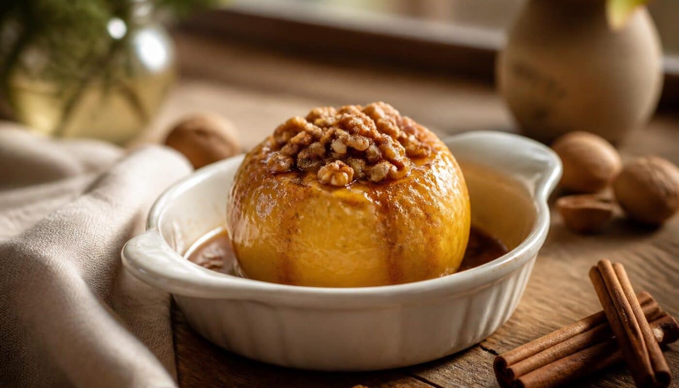 découvrez notre recette facile et délicieuse de pomme au four, idéale pour impressionner vos invités en 2024 avec un dessert simple et savoureux.