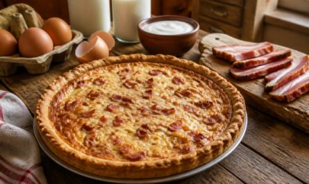 découvrez la recette authentique et traditionnelle de la quiche lorraine, un classique de la cuisine française à préparer facilement chez vous.