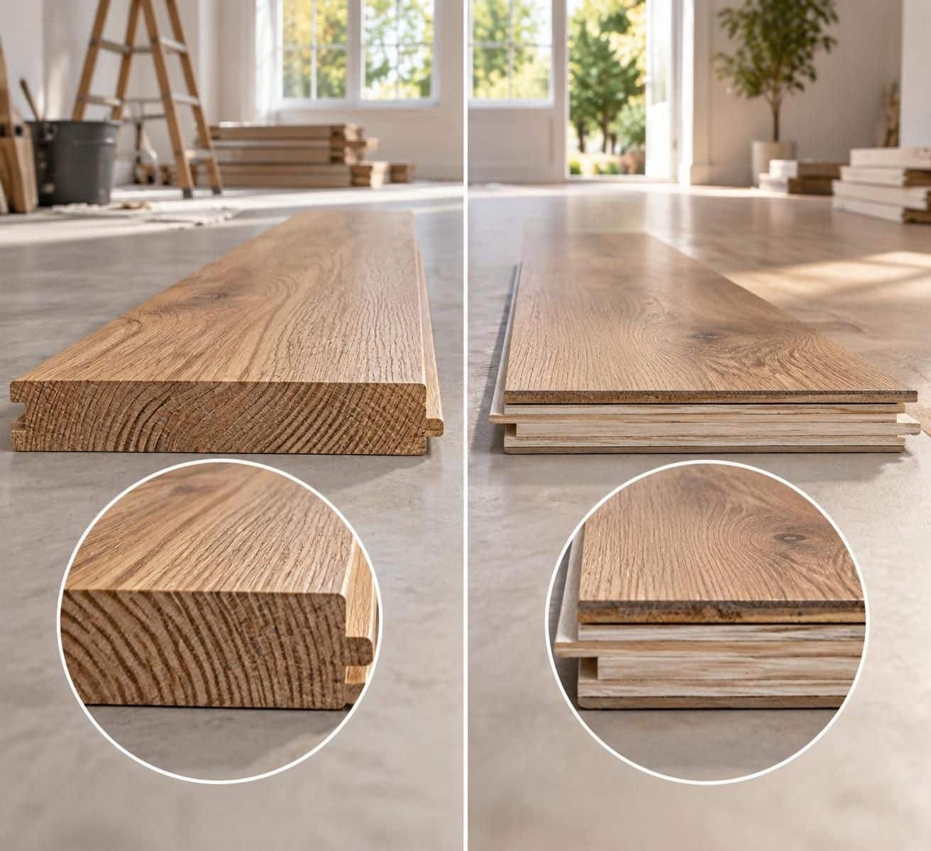 comparez le parquet massif et le contrecollé : découvrez leurs avantages, leur durabilité et les critères à prendre en compte pour bien choisir.